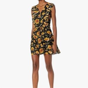 PAIGE BARBARELLA Silk Floral Drawstring Dress